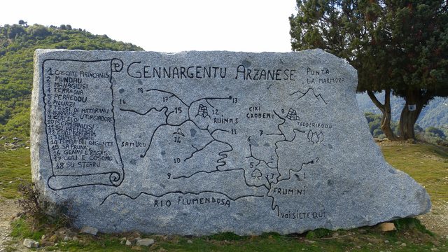 Karte Gennargentu