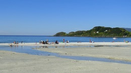 Norwegen Strand Baden Wohnmobil Campingplatz